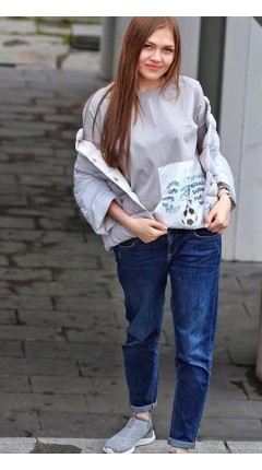 Linen jersey blouse