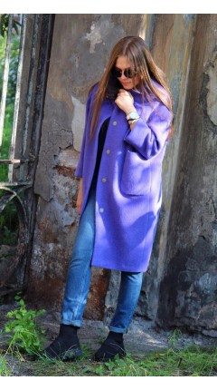Rich lavender straight-cut coat